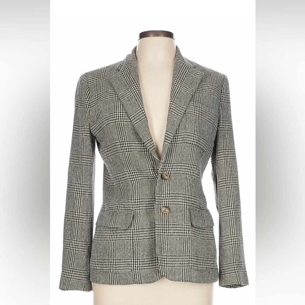 Polo Ralph Lauren Glen Plaid Blazer Made in Italy sz 12 Fit6-8